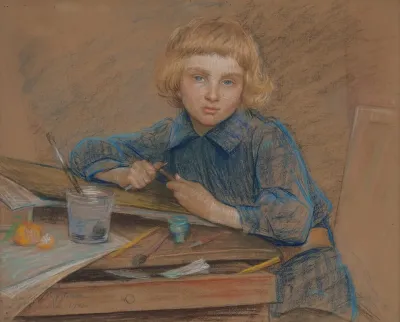 The Study Of Drawing Portrait Of Yves Osterlind Age Nine