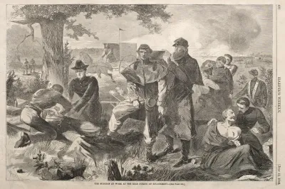 The Surgeon At Work At The Rear During An Engagement