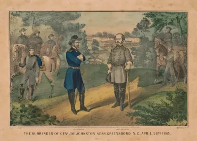 The Surrender Of General Joe Johnston Near Greensboro N C April 26th 1865