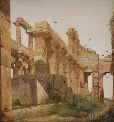 The Temple Of Hera At Paestum Italy