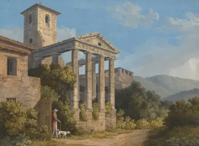 The Temple Of Hercules In Cori Near Velletri