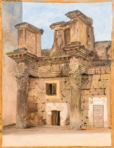 The Temple Of Minerva On The The Forum Of Nerva In Rome