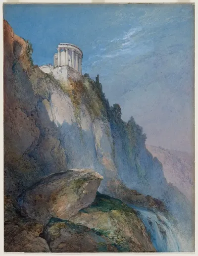 The Temple Of Vesta And The Falls At Tivoli