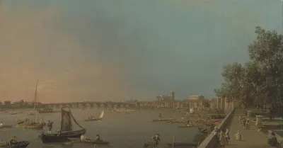 The Thames From The Terrace Of Somerset House Looking Toward Westminster