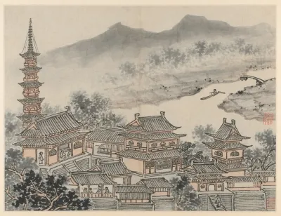 The Thousand Buddha Hall And The Pagoda Of The Cloudy Cliff Monastery