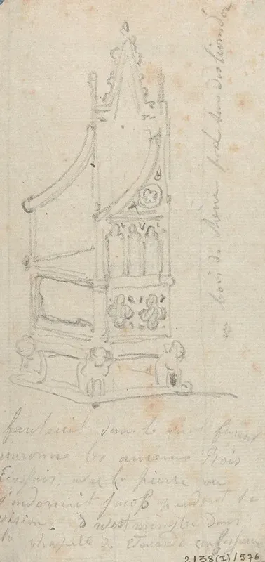 The Throne On Which The Scottish Kings Were Crowned In The Chapel Of St Edward The Confessor At Westminster Abbey