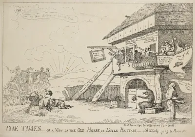 The Times Or A View Of The Old House In Little Brittain With Nobody Going To Hannover