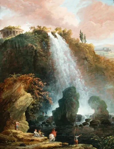The Tivoli Waterfalls With The Temple Of The Sibyl