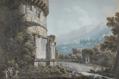 The Tomb Of Plautius Lucanus Near The Ponte Lucano