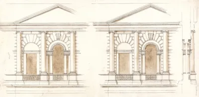 The Treasury Whitehall London Alternate Elevations Of The Facade