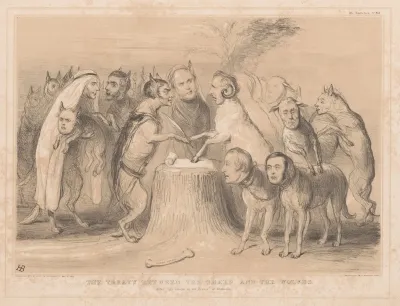 The Treaty Between The Sheep And The Wolves After Les Loups Et Les Brevis Of Granville