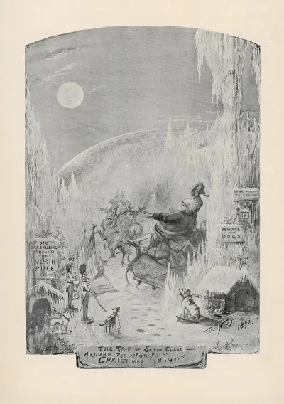The Trip Of Santa Claus Around The World On Christmas Night