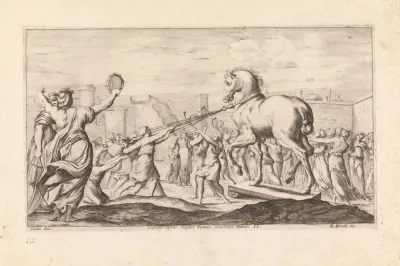 The Trojan Horse Entering Troy Scandit Equus Ruptos Fatalis Machina Muros