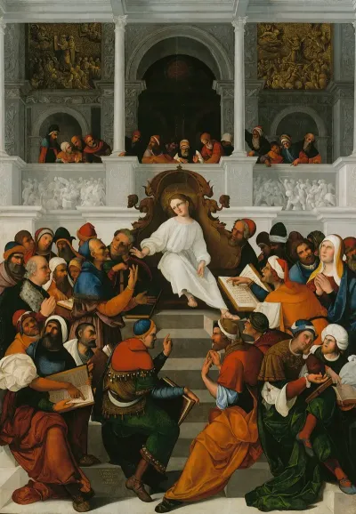 The Twelve Year Old Jesus Teaching In The Temple