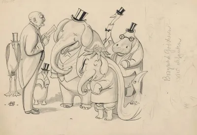 The Two Elephants Are Married And The Rest Of The Zoo Animals Attend As Guests