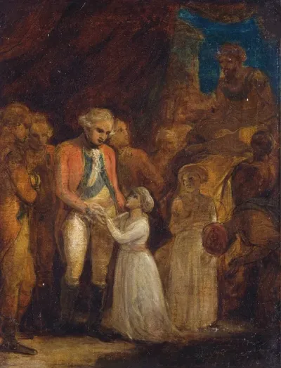 The Two Sons Of Tipu Sahib Sultan Of Mysore Being Handed Over As Hostages To General Cornwallis