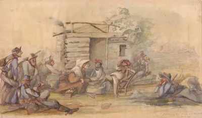 The U S Calvary Taking A Lesson In Surgery Farmington Mississippi April 22 1862