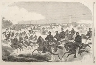 The Union Cavalry And Artillery Starting In Pursuit Of The Rebels Up The Yorktown Turnpike
