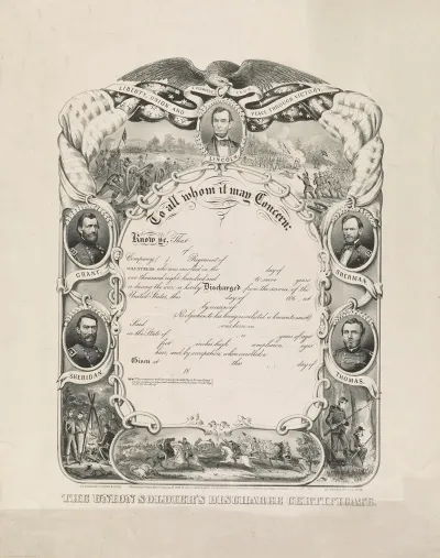 The Union Soldiers Discharge Certificate