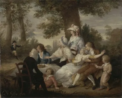 The Vicar Of Wakefield Vol I Chap Viii Dining In The Hayfields Surprised By Mr Thornhills