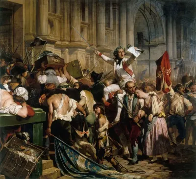 The Victors Of The Bastille In Front Of The Hotel De Ville July 14 1789