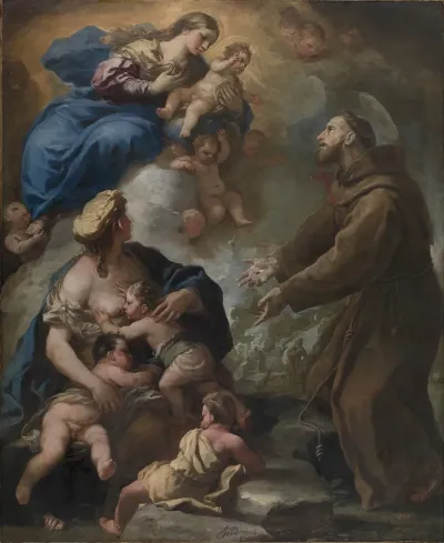 The Virgin And Child Appearing To Saint Francis Of Assisi