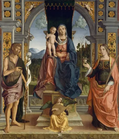 The Virgin And Child Enthroned With Saints John The Baptist And Lucy