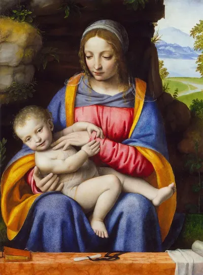 The Virgin And Child In A Landscape 2