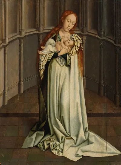The Virgin And Child In An Apse