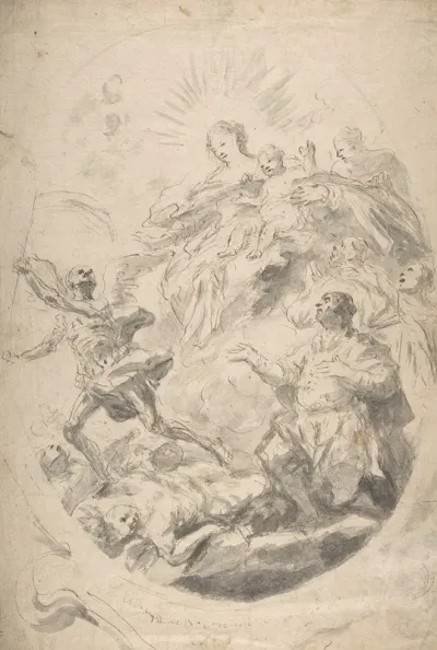 The Virgin And Child Intervening For Victims Of The Plague