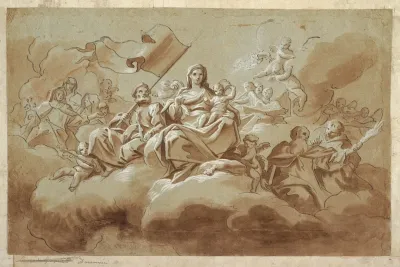 The Virgin And Child Surrounded By Saints