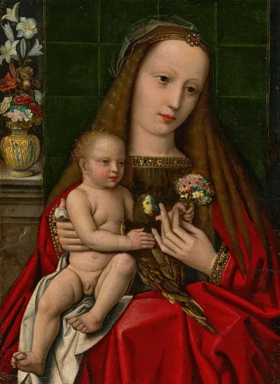 The Virgin And Child With A Parrot