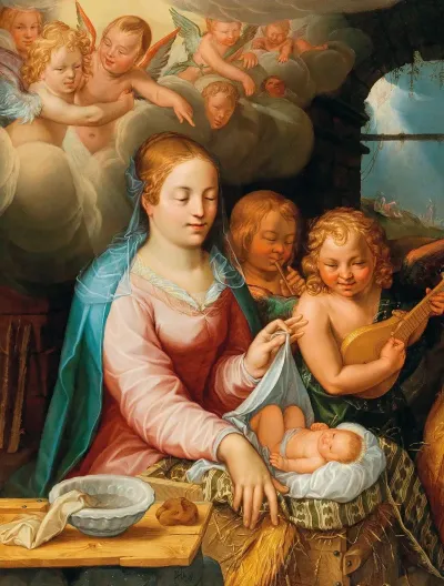 The Virgin And Child With Angels