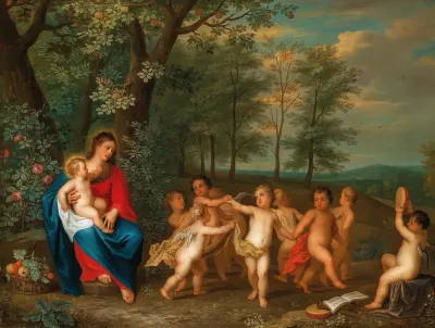 The Virgin And Child With Dancing Angels