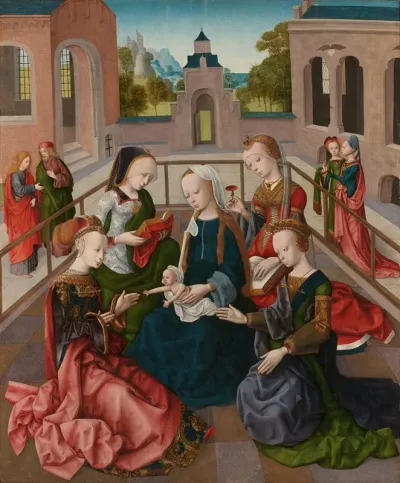 The Virgin And Child With Four Holy Virgins