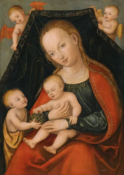 The Virgin And Child With St John The Baptist And Two Angels