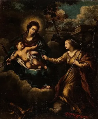 The Virgin And Child With St Martha