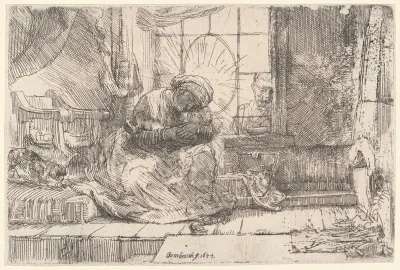 The Virgin And Child With The Cat And Snake