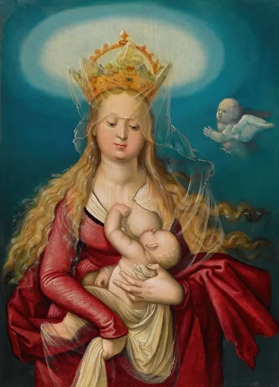 The Virgin As Queen Of Heaven Suckling The Infant Christ