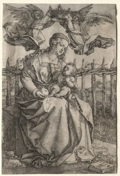 The Virgin Crowned By Two Angels