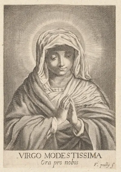 The Virgin In Prayer Looking Down After Reni