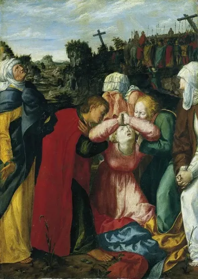 The Virgin Mary And Mourners At The Cruzifixion