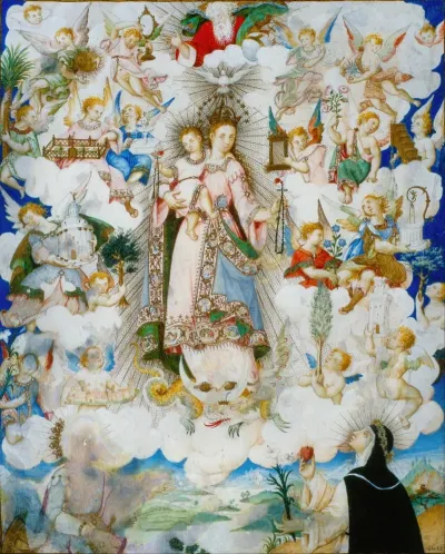 The Virgin Of The Rosary With Saint Catherine Of Alexandria And Saint Catherine Of Sienna