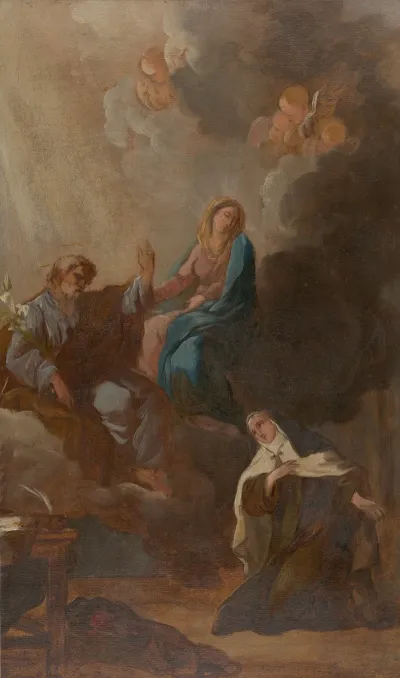 The Virgin Placing St Teresa Of Avila Under The Protection Of St Joseph
