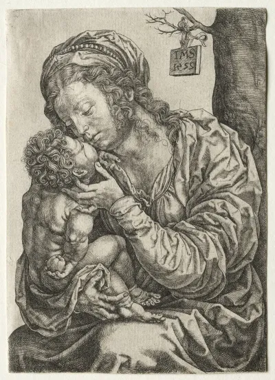 The Virgin Seated At The Foot Of A Tree