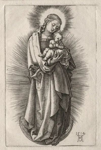 The Virgin With Hairband On A Crescent Moon
