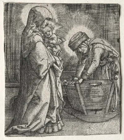 The Virgin With The Child And St Anne At The Cradle