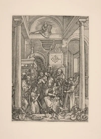 The Virgin Worshipped By Angels And Saints