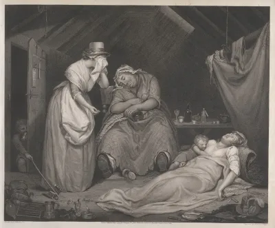 The Wanton Dying In Poverty And Disease Visited By The Modest Girl
