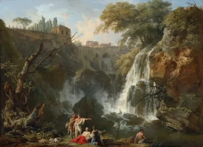 The Waterfalls At Tivoli With The Villa Of Maecenas